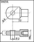 Mocowanie sprężyny gazowej 00056