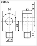 Mocowanie sprężyny gazowej 01005