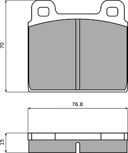 Przednie klocki hamulcowe  Mercedes 190 C, 200, 230, 240 D, 250, 280, 300, 350, Volkswagen Transporter Indeks: CK  11