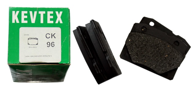 Przednie klocki hamulcowe Lada 1200, 1300, 1500, 1600, 2104, 2105, 2107, Nova, Riva Indeks: CK 96
