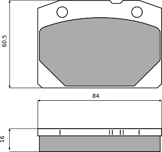 Przednie klocki hamulcowe  Lada 1200, 1300, 1500, 1600, 2104, 2105, 2107, Nova, Riva Indeks: CK  96