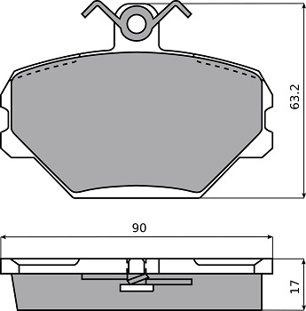Przednie klocki hamulcowe  Autobianchi Y10, Fiat Panda (141A), Panda Van (141), Tempra (159), Tipo (160), Uno (146A/E), Lancia Dedra (835), Y10 (156) Indeks: 10-39